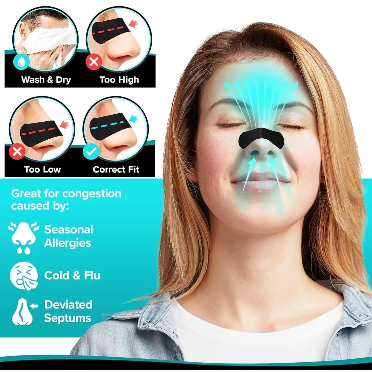 TFV Nose Strips for Breathing Correction